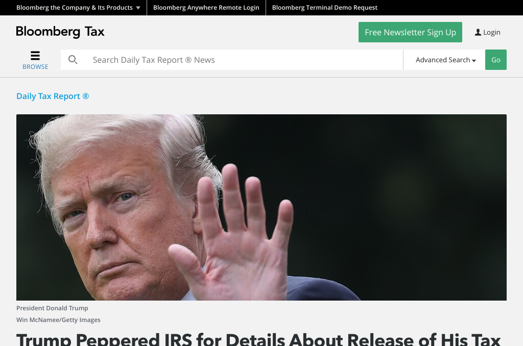 Trump’s Attempt to Glimpse IRS Deliberations Exposed