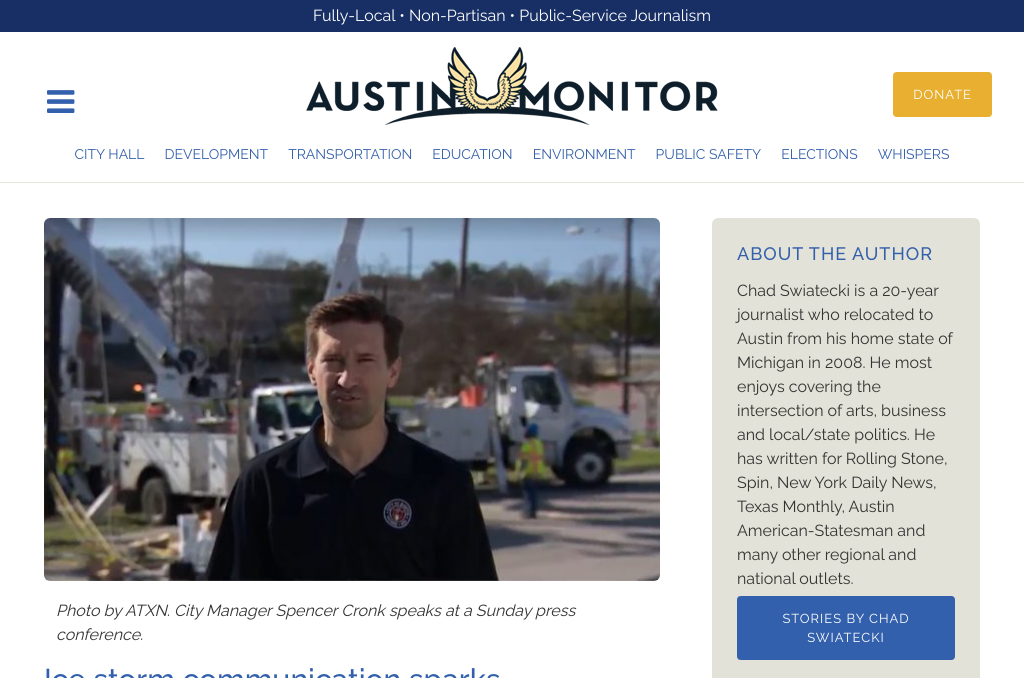Austin Energy Outages: Mayor Watson Calls for Emergency Item to Evaluate City Manager Spencer Cronk’s Employment