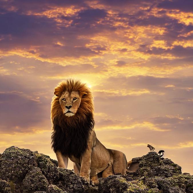 A majestic lion